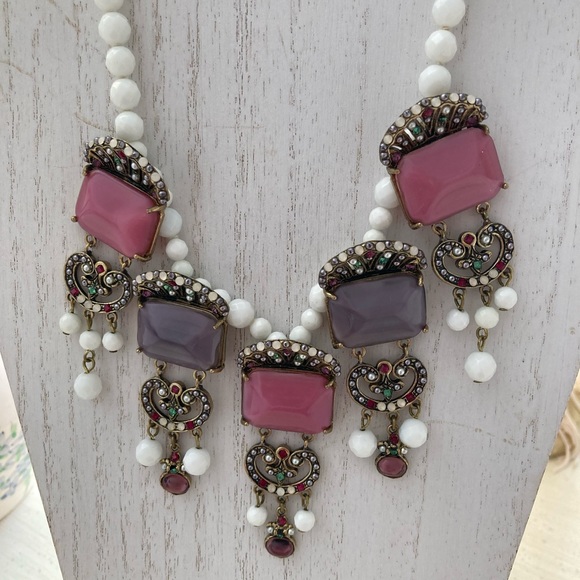 Handmade Multicolor Glass Necklace. - Picture 1 of 5